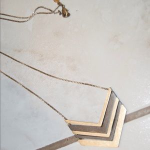 Gold and grey long necklace